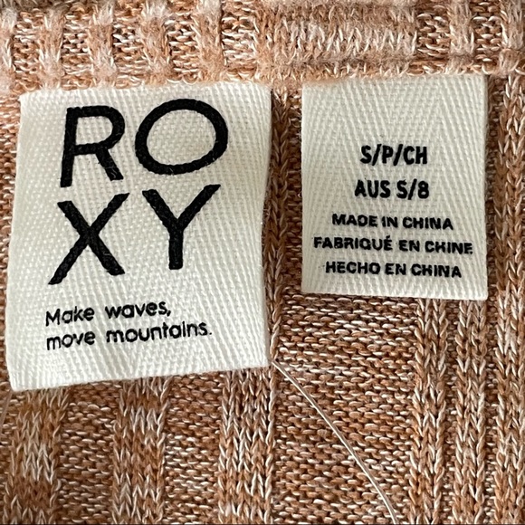 ROXY NWT HIGH TIDE CAMI CROPPED TANK TOP NATURAL PINK SMALL - Picture 9 of 11